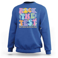 Teacher Test Day Sweatshirt Rock The Test Dont Stress Just Do Your Best Cute Groovy