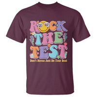Teacher Test Day T Shirt Rock The Test Dont Stress Just Do Your Best Cute Groovy