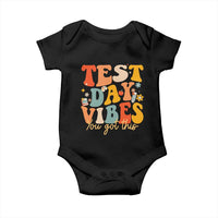 Test Day Vibes Baby Onesie Teacher Groovy Testing Day Exam