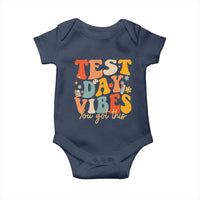 Test Day Vibes Baby Onesie Teacher Groovy Testing Day Exam