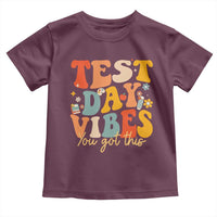 Test Day Vibes Toddler T Shirt Teacher Groovy Testing Day Exam