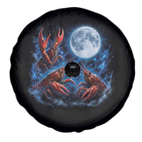 Three Crawfish Moon Spare Tire Cover Lobster Howling To The Moon Vintage Moon Animals