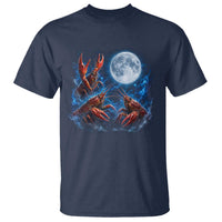 Three Crawfish Moon T Shirt Lobster Howling To The Moon Vintage Moon Animals