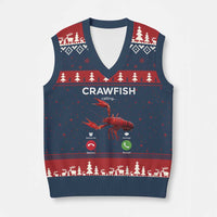 Crawfish Calling V-Neck Knit Sweater Vest Funny Fishing Cajun Boil Lobster Meme
