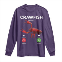 Crawfish Calling Long Sleeve Shirt Funny Fishing Cajun Boil Lobster Meme