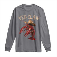 Funny Cowboy Crawfish Long Sleeve Shirt Yee Claw Funny Crawfish Cajun Seafood Festival