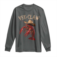 Funny Cowboy Crawfish Long Sleeve Shirt Yee Claw Funny Crawfish Cajun Seafood Festival