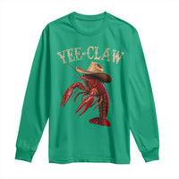 Funny Cowboy Crawfish Long Sleeve Shirt Yee Claw Funny Crawfish Cajun Seafood Festival