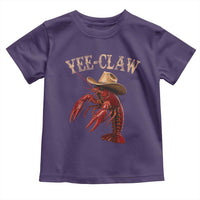 Funny Cowboy Crawfish Toddler T Shirt Yee Claw Funny Crawfish Cajun Seafood Festival