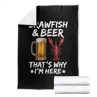 Crawfish Beer Lovers Throw Blanket Funny Crawfish Cajun Seafood Festival Daddy Crawfish