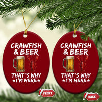 Crawfish Beer Lovers Ceramic Ornament Funny Crawfish Cajun Seafood Festival Daddy Crawfish