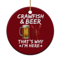 Crawfish Beer Lovers Ceramic Ornament Funny Crawfish Cajun Seafood Festival Daddy Crawfish