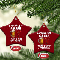 Crawfish Beer Lovers Ceramic Ornament Funny Crawfish Cajun Seafood Festival Daddy Crawfish