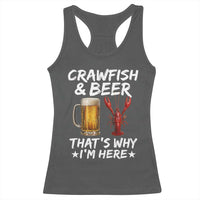 Crawfish Beer Lovers Racerback Tank Top Funny Crawfish Cajun Seafood Festival Daddy Crawfish