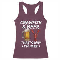 Crawfish Beer Lovers Racerback Tank Top Funny Crawfish Cajun Seafood Festival Daddy Crawfish
