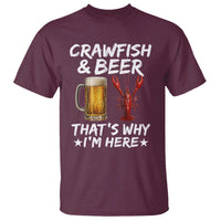 Crawfish Beer Lovers T Shirt Funny Crawfish Cajun Seafood Festival Daddy Crawfish