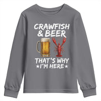 Crawfish Beer Lovers Youth Sweatshirt Funny Crawfish Cajun Seafood Festival Daddy Crawfish