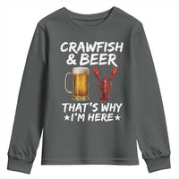 Crawfish Beer Lovers Youth Sweatshirt Funny Crawfish Cajun Seafood Festival Daddy Crawfish