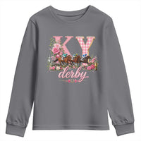 Horse Racing KY Derby Day Vibes Youth Sweatshirt This is My Derby Day Dress