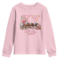 Horse Racing KY Derby Day Vibes Youth Sweatshirt This is My Derby Day Dress