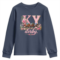 Horse Racing KY Derby Day Vibes Youth Sweatshirt This is My Derby Day Dress