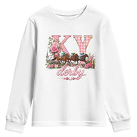 Horse Racing KY Derby Day Vibes Youth Sweatshirt This is My Derby Day Dress