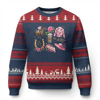 Horse Racing Derby Day Ugly Christmas Sweater Doodles Funny Silks Jockey