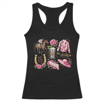 Horse Racing Derby Day Racerback Tank Top Doodles Funny Silks Jockey