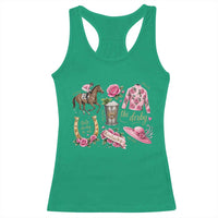 Horse Racing Derby Day Racerback Tank Top Doodles Funny Silks Jockey
