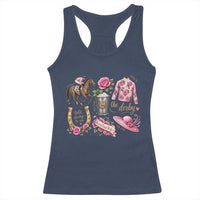 Horse Racing Derby Day Racerback Tank Top Doodles Funny Silks Jockey