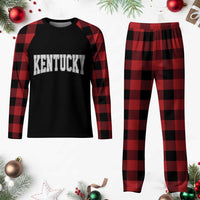 Kentucky Plaid Pajama Set Retro Varsity Kentucky Lover KY State