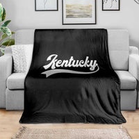 Vintage Kentucky Throw Blanket Varsity Script Retro Sports Jersey Style