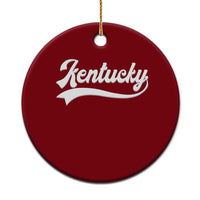 Vintage Kentucky Ceramic Ornament Varsity Script Retro Sports Jersey Style