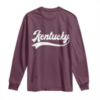 Vintage Kentucky Long Sleeve Shirt Varsity Script Retro Sports Jersey Style