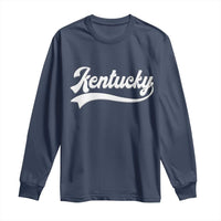 Vintage Kentucky Long Sleeve Shirt Varsity Script Retro Sports Jersey Style