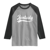 Vintage Kentucky Raglan Shirt Varsity Script Retro Sports Jersey Style