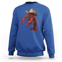 Cowboy Crawfish Sweatshirt Yeeclaw Western Country Seafood Lobster Cajun Lovers