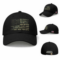 Funny Bonus Dad Baseball Cap Step Dad Camo American Flag Fathers Day