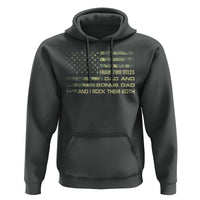 Funny Bonus Dad Hoodie Step Dad Camo American Flag Fathers Day