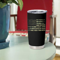 Funny Bonus Dad Tumbler Cup Step Dad Camo American Flag Fathers Day