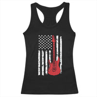 Bass Guitar Player Racerback Tank Top USA American Flag Musician Guitarist - Wonder Print Shop