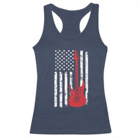 Bass Guitar Player Racerback Tank Top USA American Flag Musician Guitarist - Wonder Print Shop