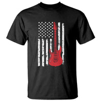 Bass Guitar Player T Shirt USA American Flag Musician Guitarist - Wonder Print Shop