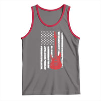 Bass Guitar Player Tank Top USA American Flag Musician Guitarist - Wonder Print Shop