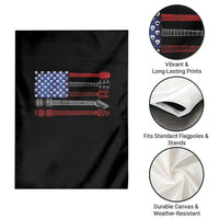 USA Flag Guitar Player Garden Flag 4th of July Musician Guitarist - Wonder Print Shop