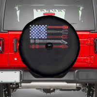USA Flag Guitar Player Spare Tire Cover 4th of July Musician Guitarist - Wonder Print Shop