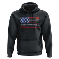 USA Flag Guitar Player Hoodie 4th of July Musician Guitarist - Wonder Print Shop
