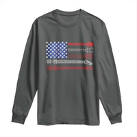 USA Flag Guitar Player Long Sleeve Shirt 4th of July Musician Guitarist - Wonder Print Shop
