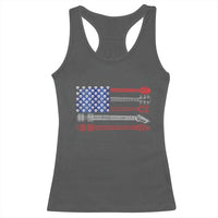 USA Flag Guitar Player Racerback Tank Top 4th of July Musician Guitarist - Wonder Print Shop