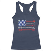 USA Flag Guitar Player Racerback Tank Top 4th of July Musician Guitarist - Wonder Print Shop